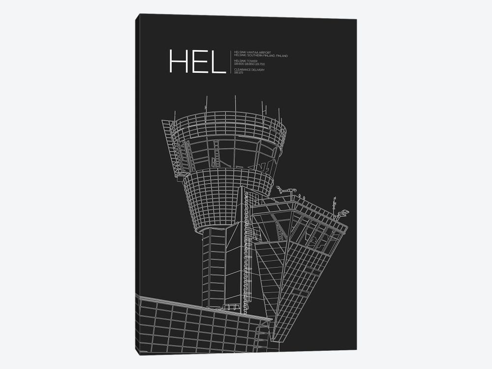 HEL Tower, Helsinki International Airport by 08 Left 1-piece Canvas Art Print