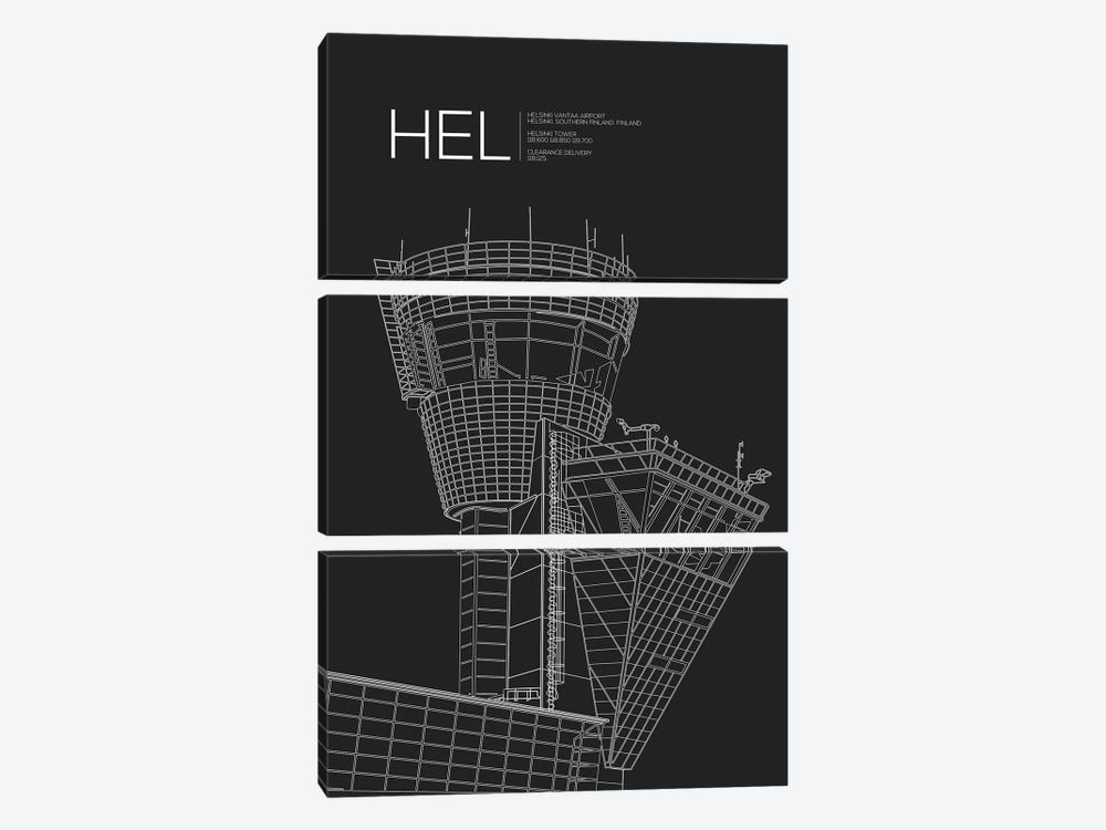 HEL Tower, Helsinki International Airport by 08 Left 3-piece Art Print