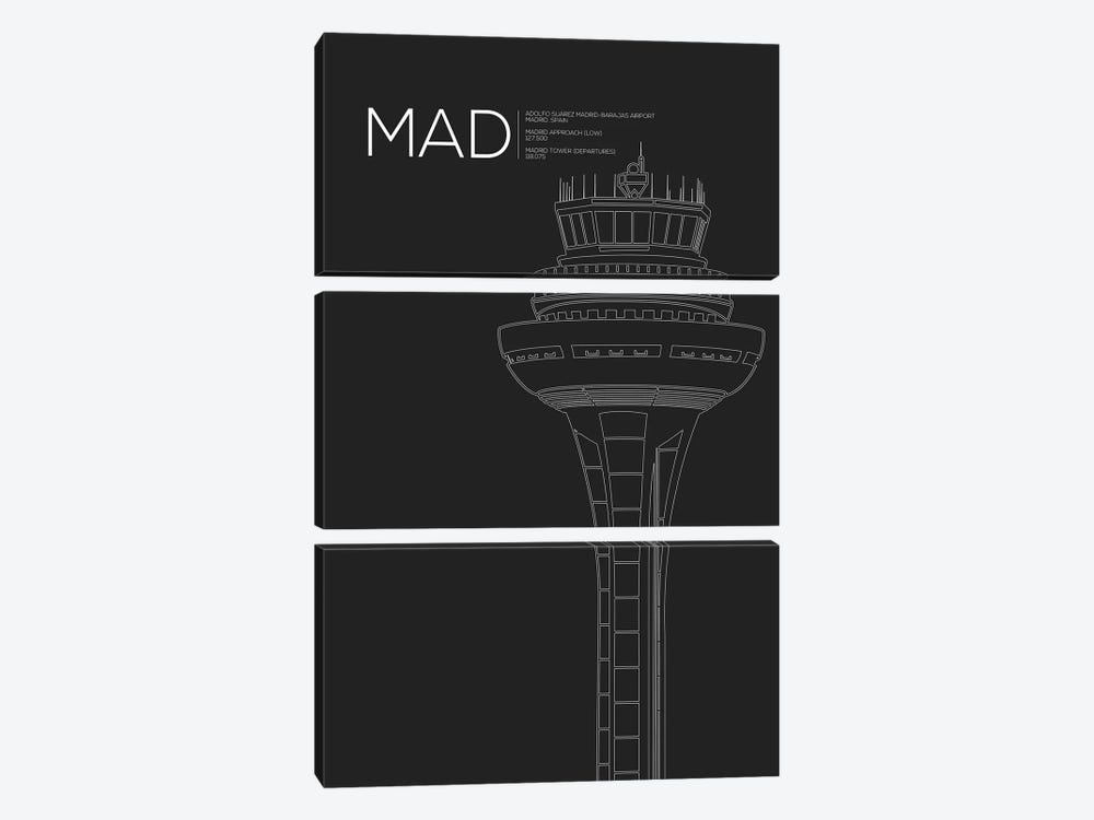 MAD Tower, Madrid, Spain by 08 Left 3-piece Canvas Wall Art
