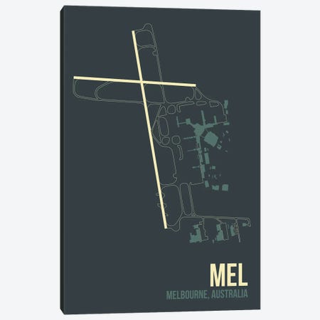 MEL Diagram, Melbourne, Australia Canvas Print #OET180} by 08 Left Art Print