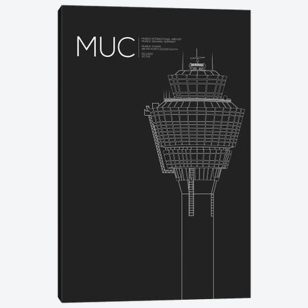 MUC Tower, Munich International Airport Canvas Print #OET181} by 08 Left Art Print