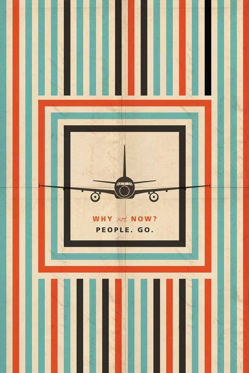 Why Not Now? Travel Poster by 08 Left wall art