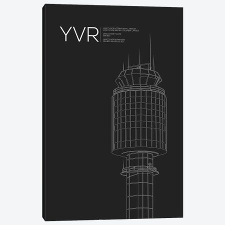 YVR Tower, Vancouver International Airport Canvas Print #OET195} by 08 Left Art Print