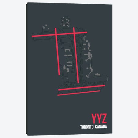 YYZ Diagram, Toronto Canvas Print #OET196} by 08 Left Canvas Print