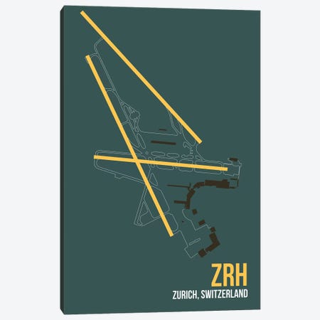 ZRH Diagram, Zurich Canvas Print #OET198} by 08 Left Canvas Art