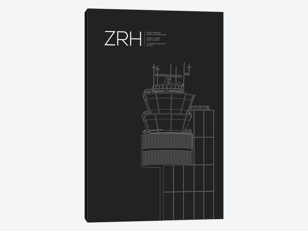 ZRH Tower, Zurich Airport by 08 Left 1-piece Canvas Art