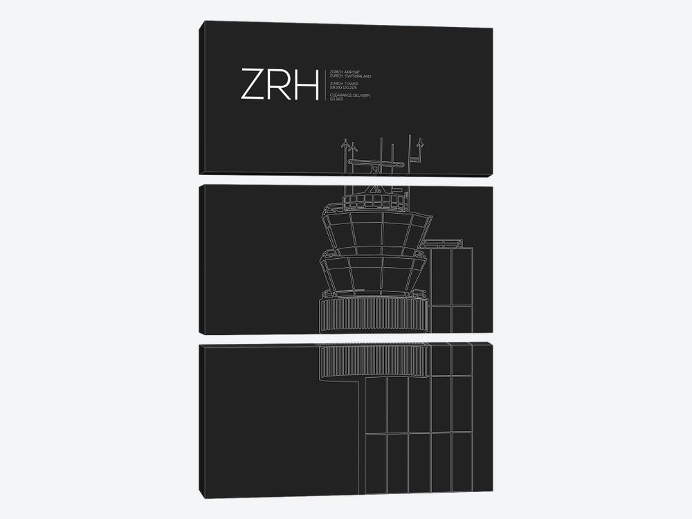 ZRH Tower, Zurich Airport by 08 Left 3-piece Canvas Art