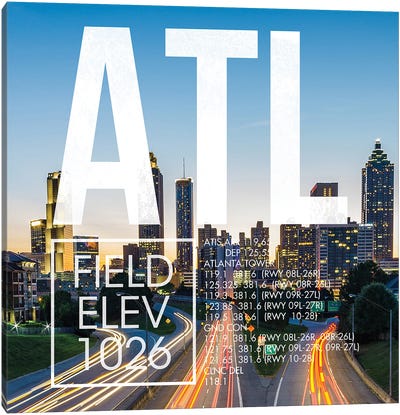 ATL Live Canvas Art Print - Atlanta Skylines