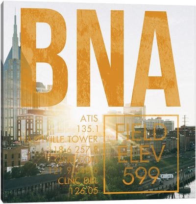 BNA Live Canvas Art Print - Nashville Art