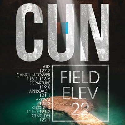 CUN Live by 08 Left framed canvas print