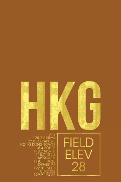 Hong Kong Airport Code by 08 Left acrylic art print