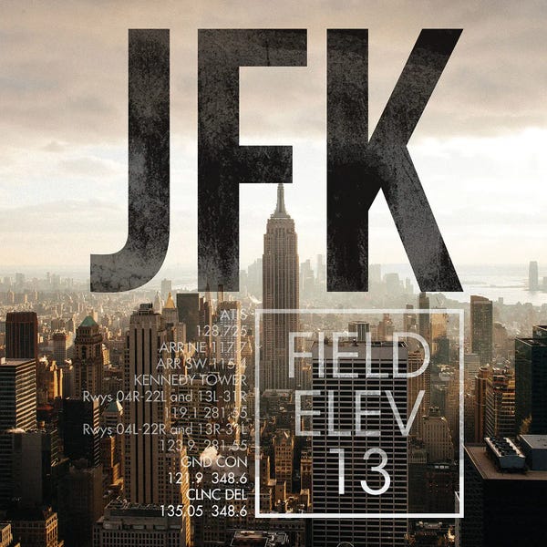 New York City Travel Posters: JFK Live by 08 Left