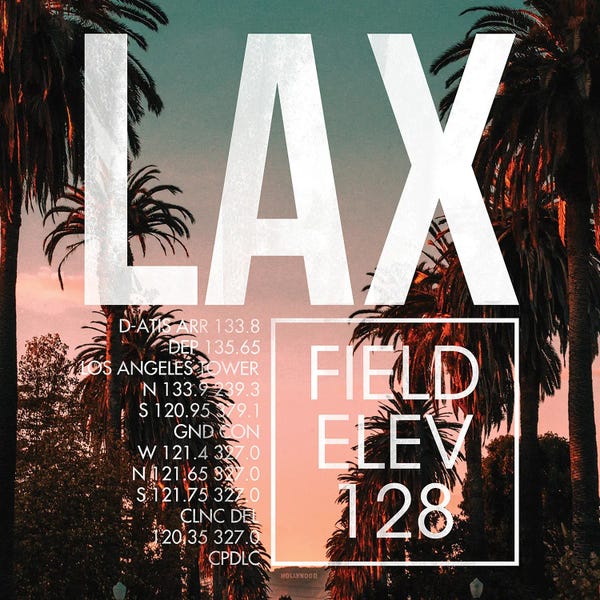 Los Angeles Travel Posters: LAX Live by 08 Left