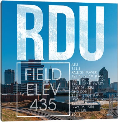 RDU Live Canvas Art Print - Raleigh Art