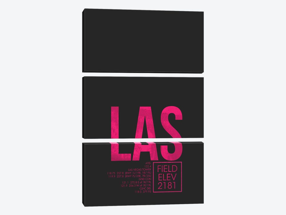 Las Vegas (McCarran) by 08 Left 3-piece Canvas Print