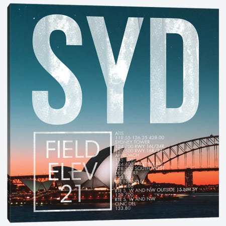 SYD Live Canvas Print #OET285} by 08 Left Canvas Print