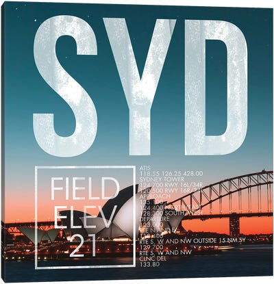 SYD Live Canvas Art Print - Sydney Art