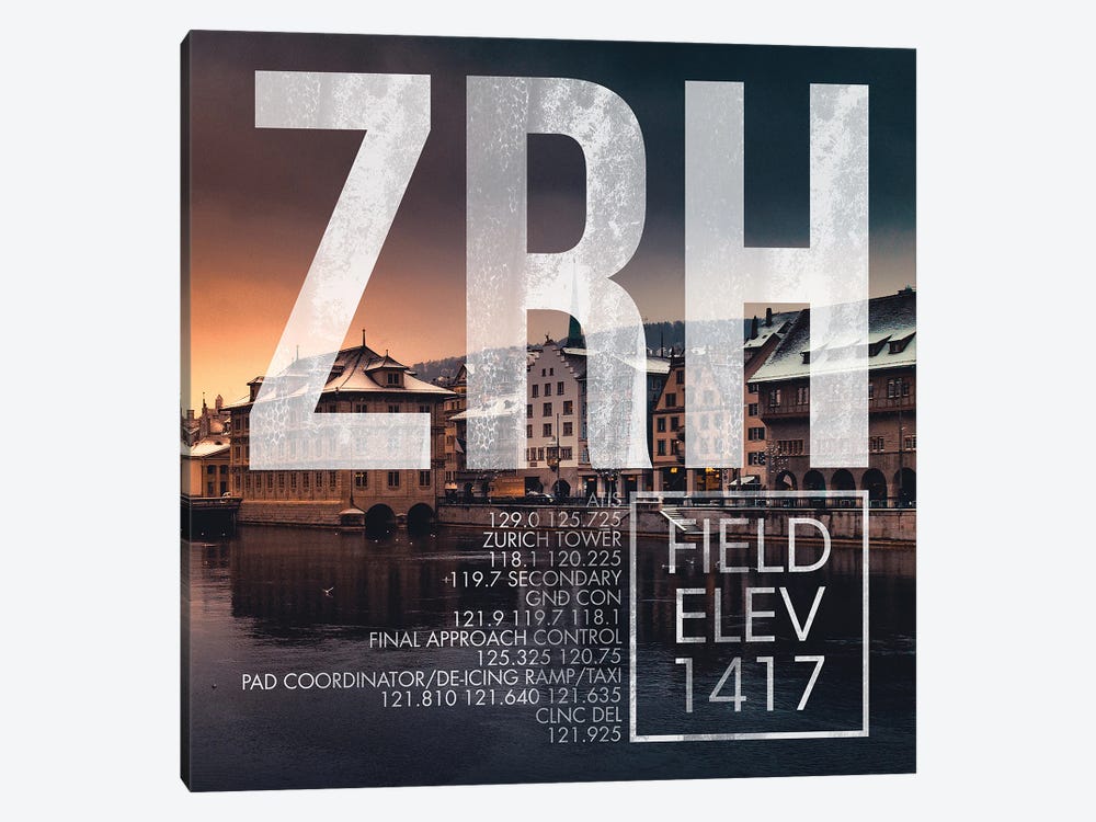 ZRH Live by 08 Left 1-piece Canvas Artwork