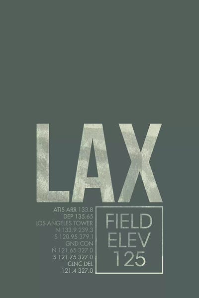 Los Angeles Travel Posters: Los Angeles Airport Code by 08 Left