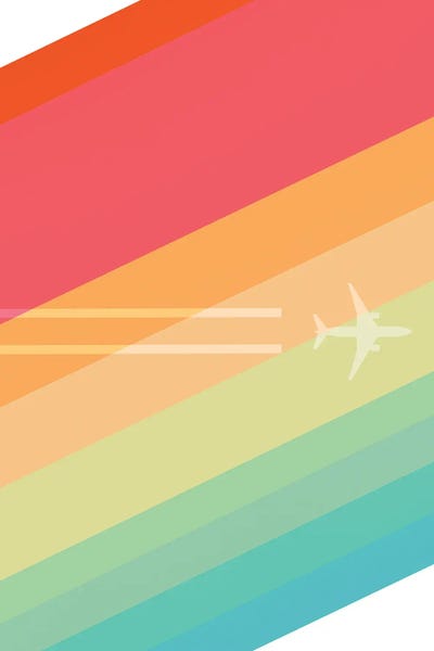 Shy Rainbow by 08 Left framed canvas print