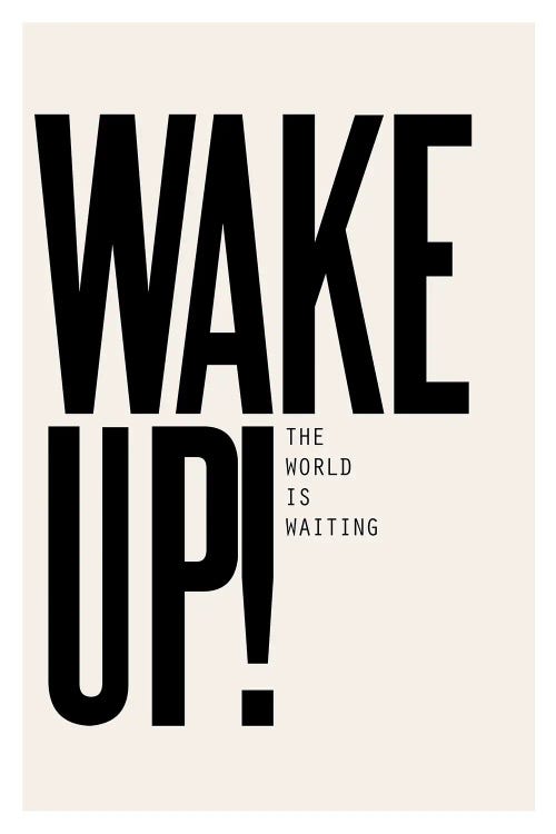 Wake Up by 08 Left wall art