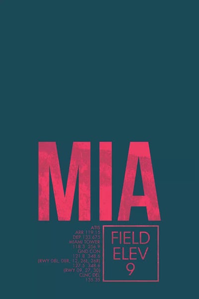 By Air: Miami Airport Code by 08 Left