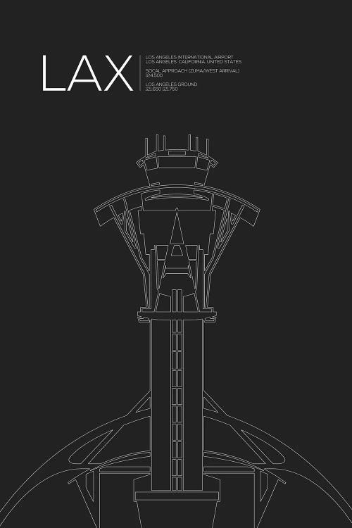 Los Angeles Control Tower by 08 Left wall art