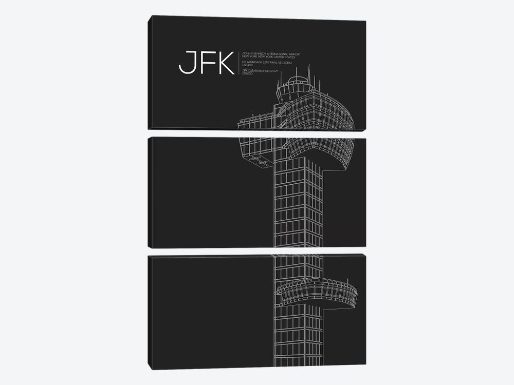 New York (JFK) by 08 Left 3-piece Art Print