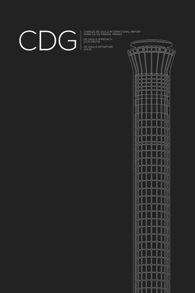 Paris Typography: Paris (Charles de Gaulle) Control Tower by 08 Left