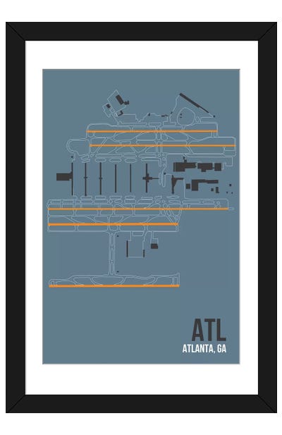 Atlanta (Hartsfield-Jackson) Paper Art Print - 08 Left