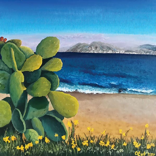Sicily: Cactus. Italy View by Oksana Evteeva