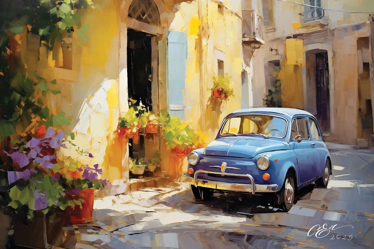 Vintage Charm In Sicilian Sunlight by Oksana Evteeva wall art