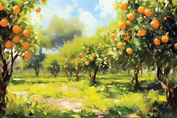 Gardens & Floral Landscapes: Orange Grove by Oksana Evteeva