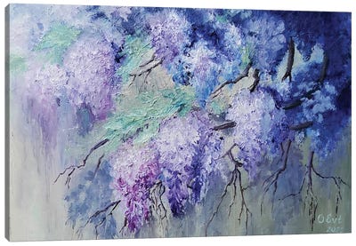 Spring Will Come. And The Wisteria Will Blossom Again Canvas Art Print - Oksana Evteeva
