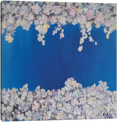 Almond Blossoms With Truth Canvas Art Print - Oksana Evteeva