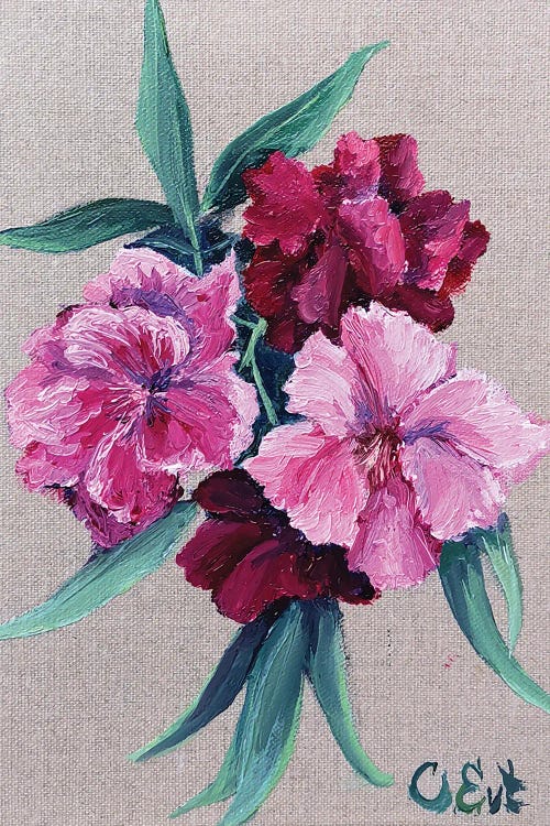Oleander. Plein-Air by Oksana Evteeva wall art
