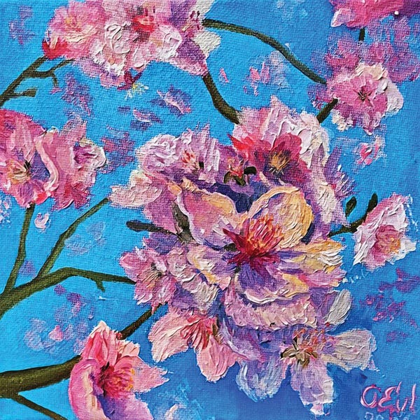 Almond Blossoms: Almond Blossom by Oksana Evteeva