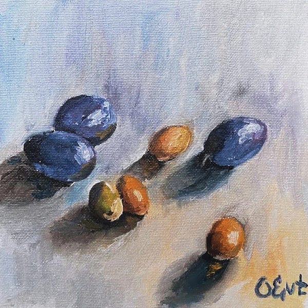Oksana Evteeva: Sicilian Plums by Oksana Evteeva