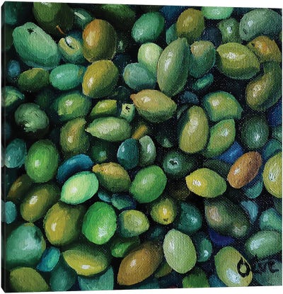 50 Shades Of Olives Canvas Art Print - Oksana Evteeva