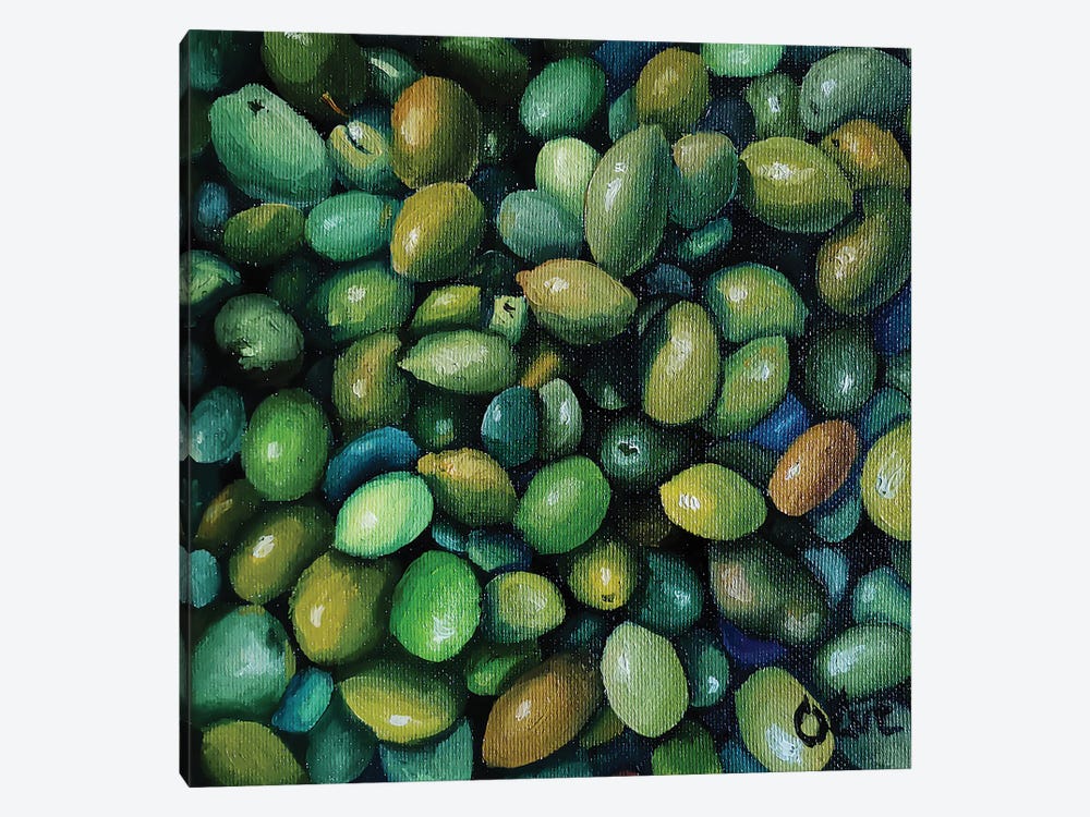 50 Shades Of Olives by Oksana Evteeva 1-piece Canvas Art