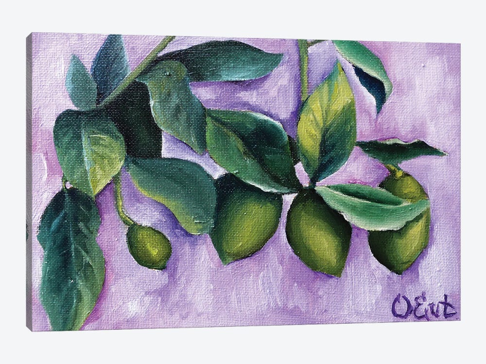 Green Lemons by Oksana Evteeva 1-piece Art Print