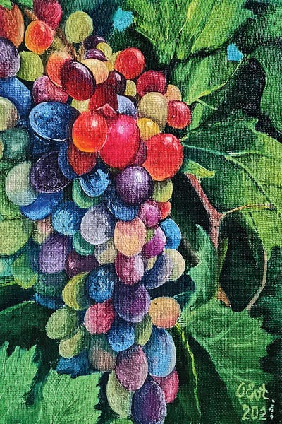 Oksana Evteeva: Sunny Grapes by Oksana Evteeva