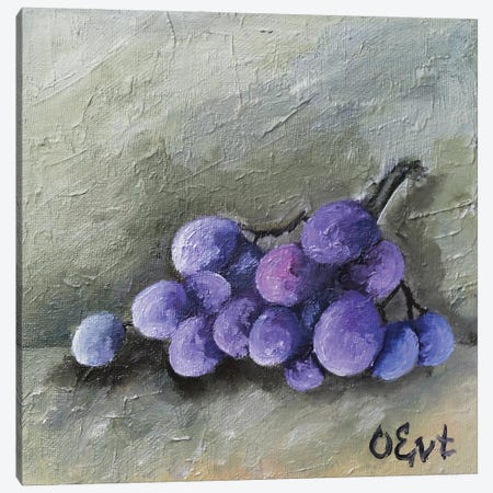 Grapes In The Ice Canvas Print #OEV41} by Oksana Evteeva Canvas Artwork