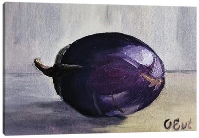 Perfect Sicilian Eggplant Canvas Art Print - Oksana Evteeva