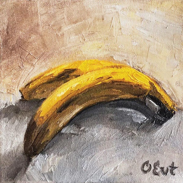 Oksana Evteeva: Still Life With Bananas by Oksana Evteeva