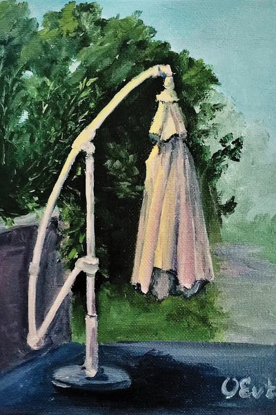 Sad Umbrella From Life by Oksana Evteeva framed wall art