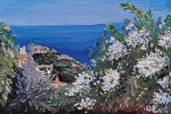 Oksana Evteeva: View From My Window. Plein-Air. by Oksana Evteeva
