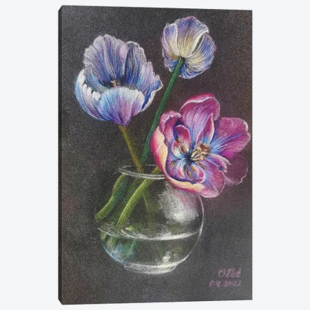 Still Life With Tulips Canvas Print #OEV52} by Oksana Evteeva Canvas Art Print