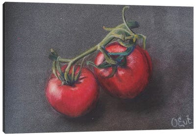 Sicilian Tomatoes From Life Canvas Art Print - Oksana Evteeva