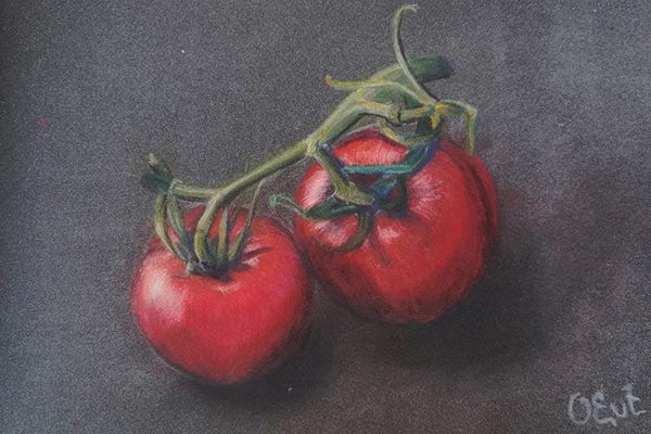 Oksana Evteeva: Sicilian Tomatoes From Life by Oksana Evteeva